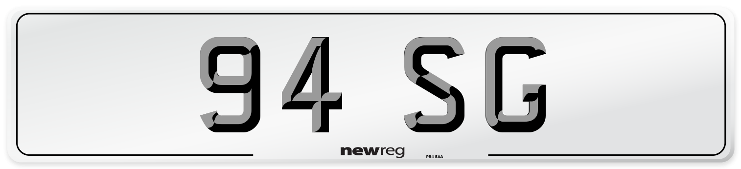 94 SG Number Plate from New Reg